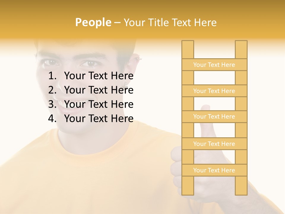 Male Winner Young PowerPoint Template