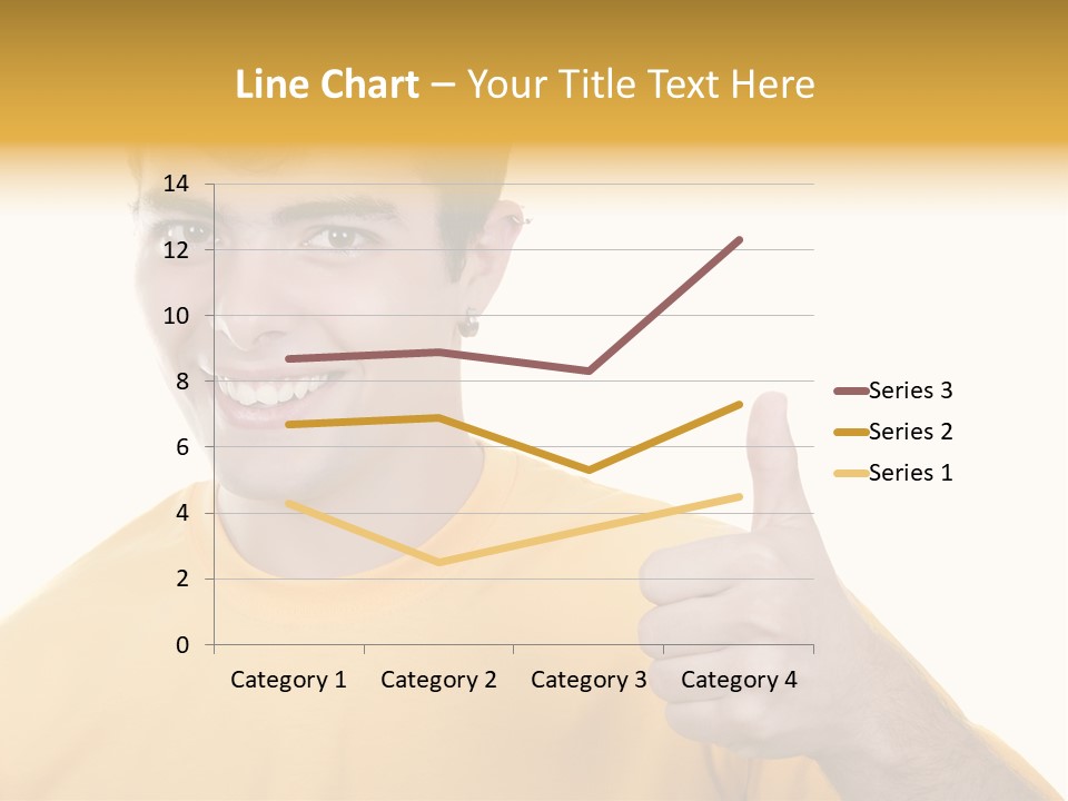 Male Winner Young PowerPoint Template