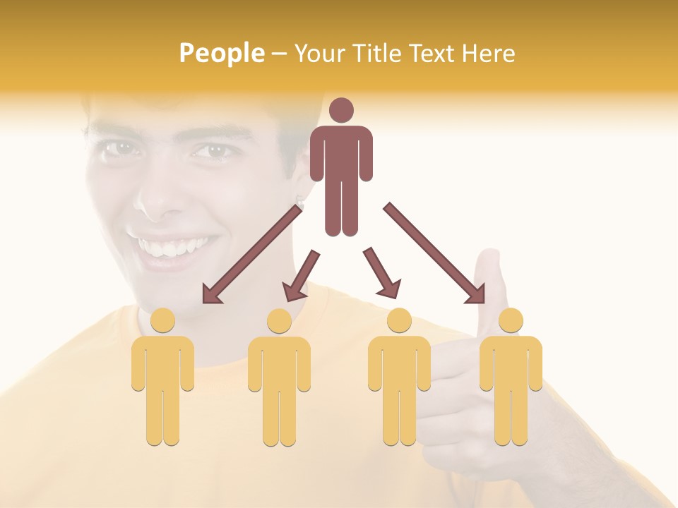 Male Winner Young PowerPoint Template