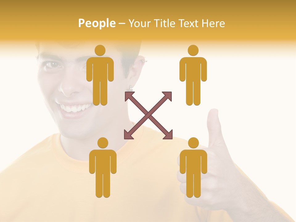 Male Winner Young PowerPoint Template