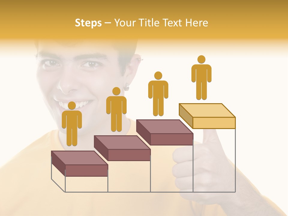 Male Winner Young PowerPoint Template