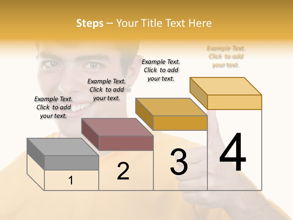 Male Winner Young PowerPoint Template