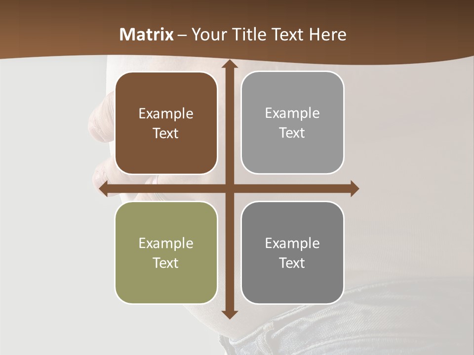 A Man Is Holding His Belly In His Jeans PowerPoint Template