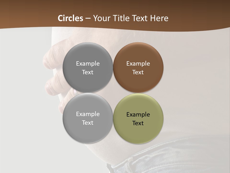 A Man Is Holding His Belly In His Jeans PowerPoint Template