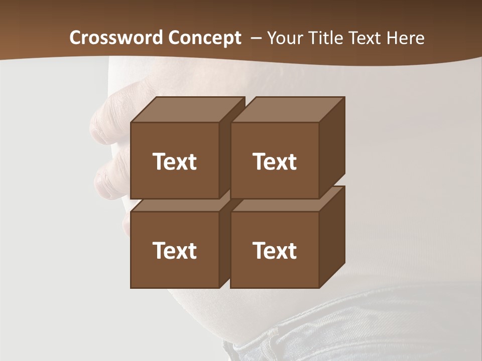 A Man Is Holding His Belly In His Jeans PowerPoint Template