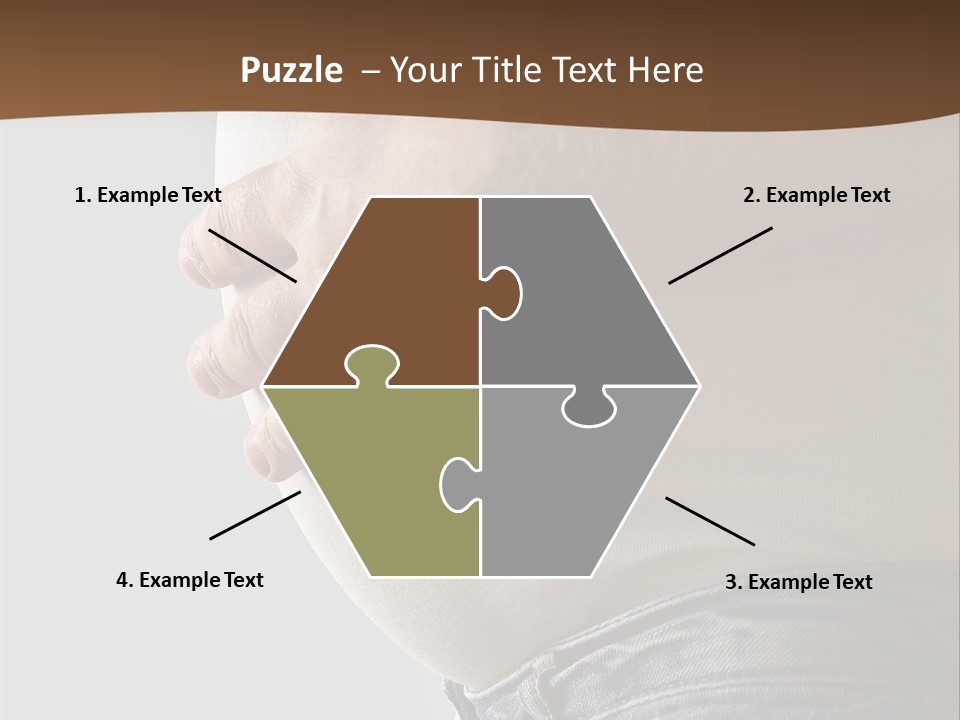 A Man Is Holding His Belly In His Jeans PowerPoint Template