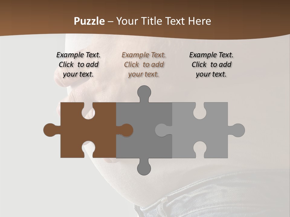 A Man Is Holding His Belly In His Jeans PowerPoint Template