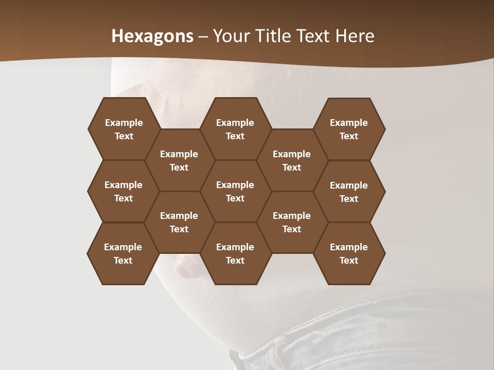 A Man Is Holding His Belly In His Jeans PowerPoint Template