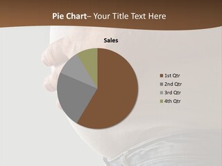 A Man Is Holding His Belly In His Jeans PowerPoint Template