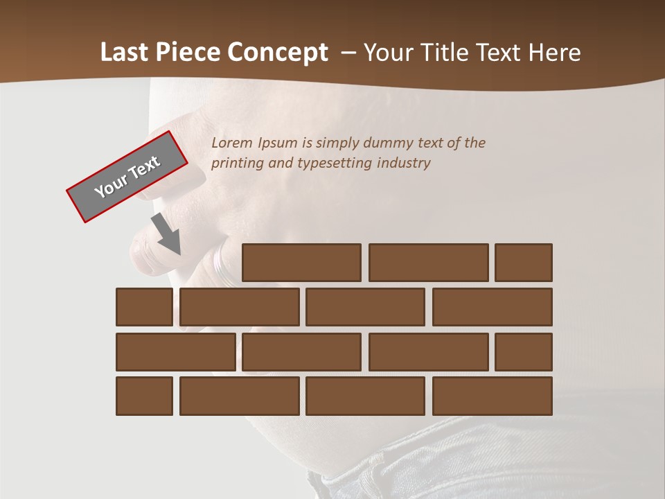 A Man Is Holding His Belly In His Jeans PowerPoint Template