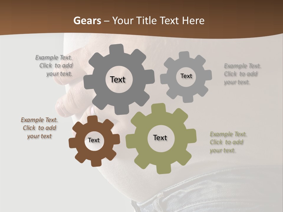 A Man Is Holding His Belly In His Jeans PowerPoint Template