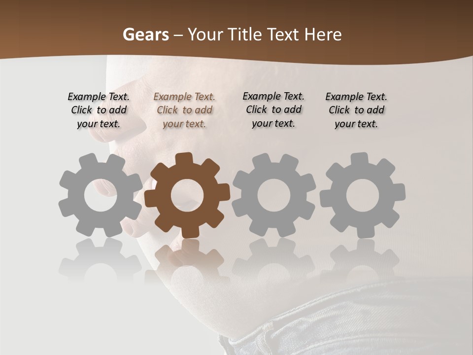 A Man Is Holding His Belly In His Jeans PowerPoint Template