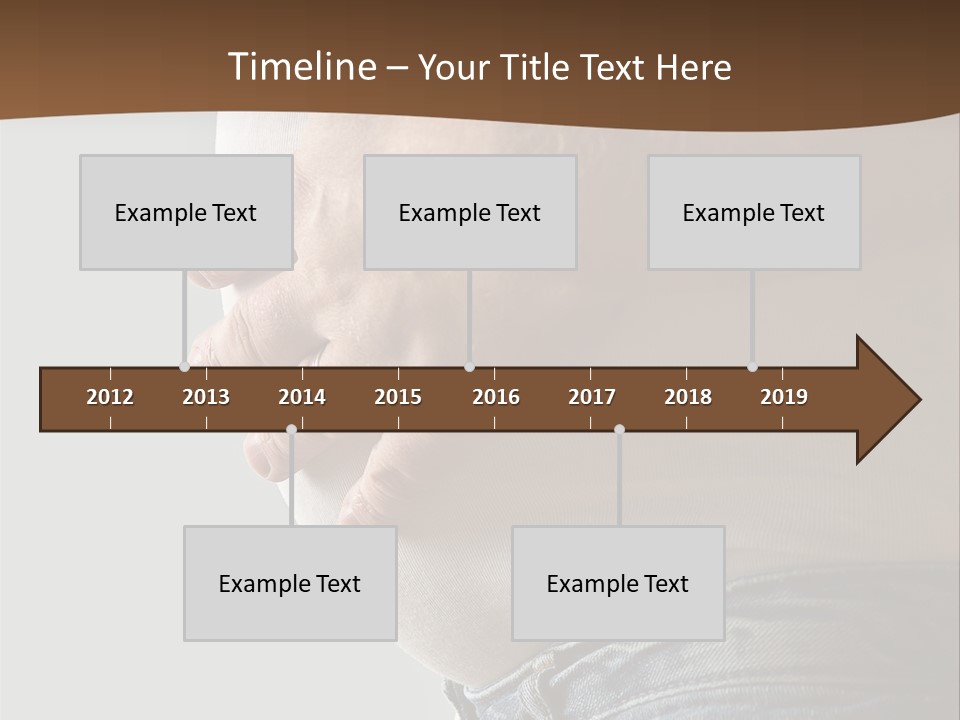 A Man Is Holding His Belly In His Jeans PowerPoint Template