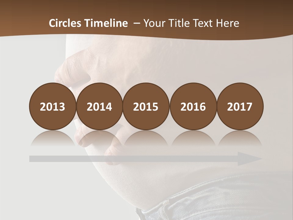 A Man Is Holding His Belly In His Jeans PowerPoint Template
