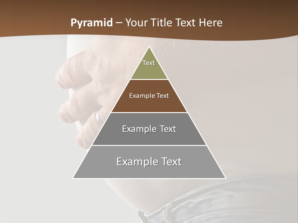 A Man Is Holding His Belly In His Jeans PowerPoint Template