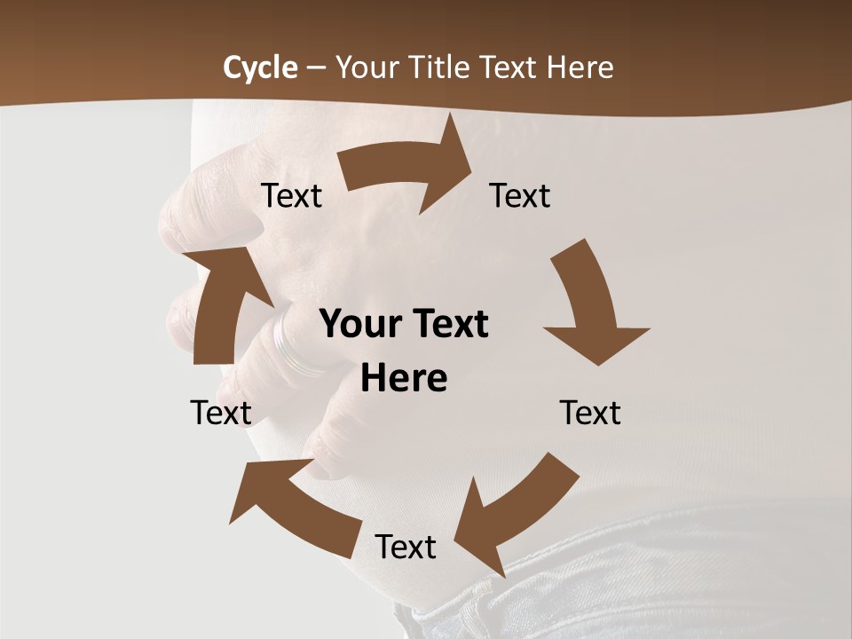 A Man Is Holding His Belly In His Jeans PowerPoint Template