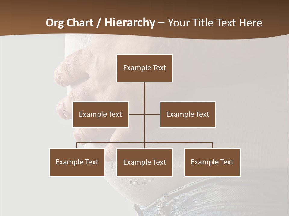 A Man Is Holding His Belly In His Jeans PowerPoint Template