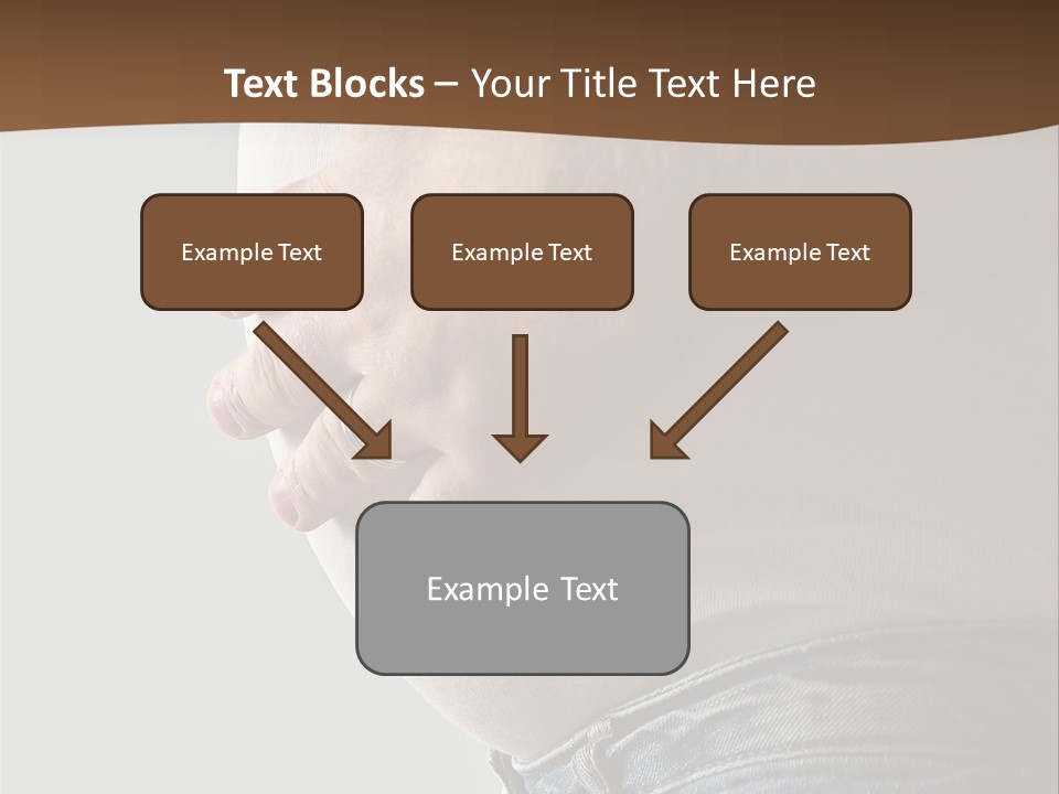 A Man Is Holding His Belly In His Jeans PowerPoint Template