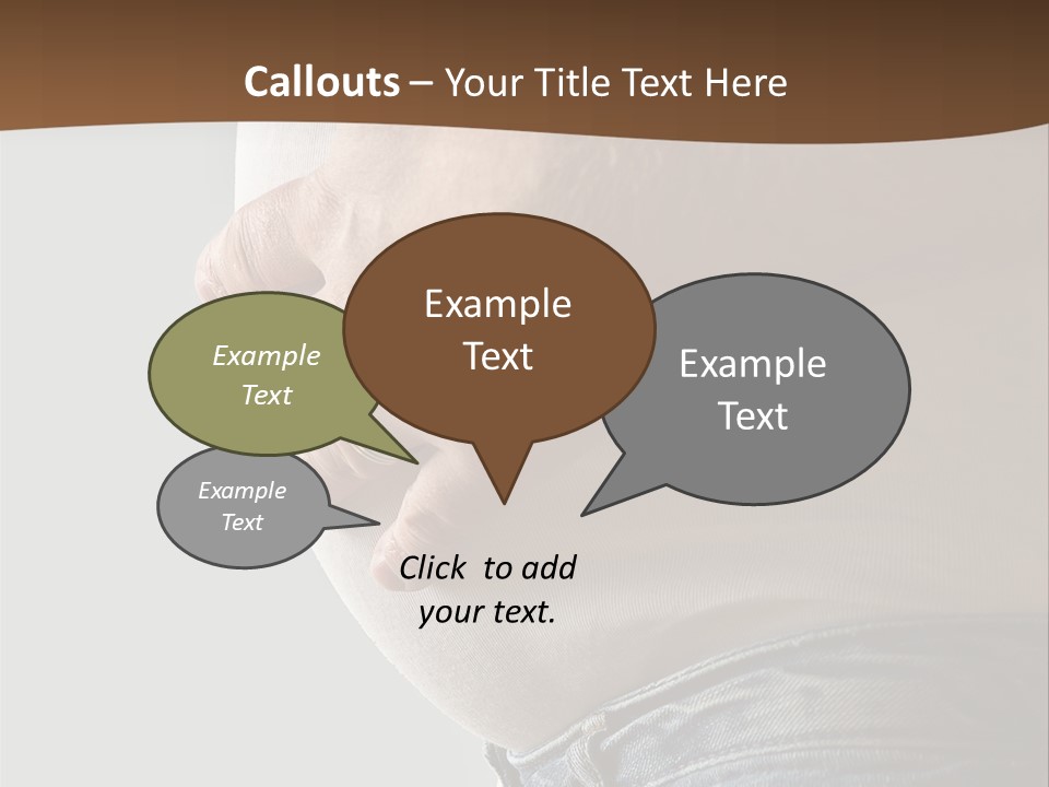 A Man Is Holding His Belly In His Jeans PowerPoint Template