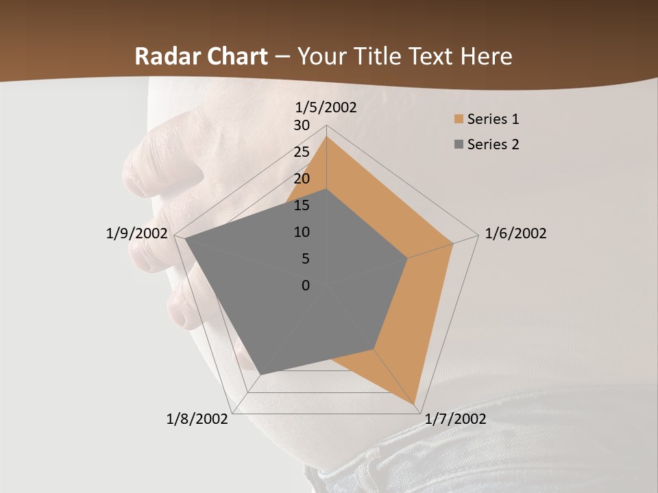 A Man Is Holding His Belly In His Jeans PowerPoint Template