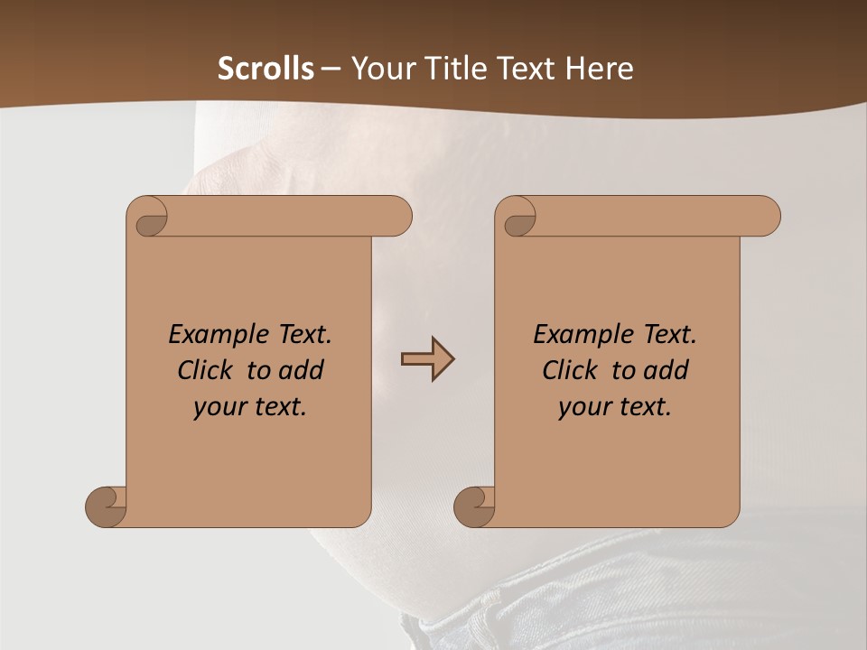 A Man Is Holding His Belly In His Jeans PowerPoint Template