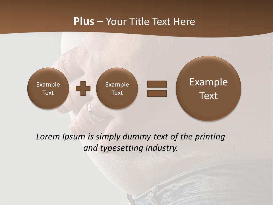 A Man Is Holding His Belly In His Jeans PowerPoint Template