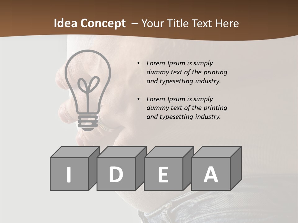 A Man Is Holding His Belly In His Jeans PowerPoint Template