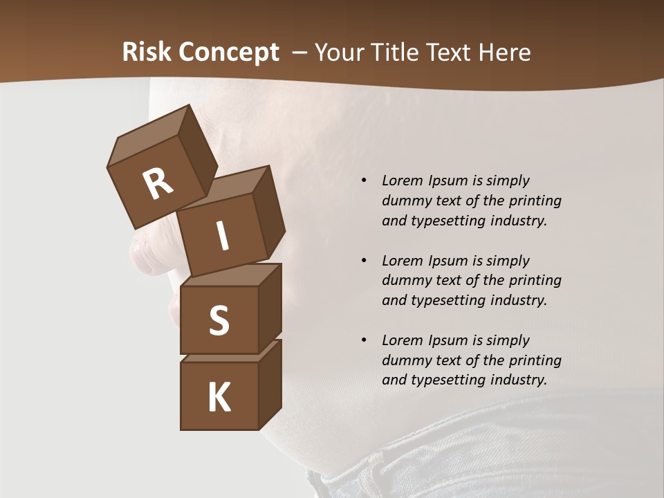 A Man Is Holding His Belly In His Jeans PowerPoint Template