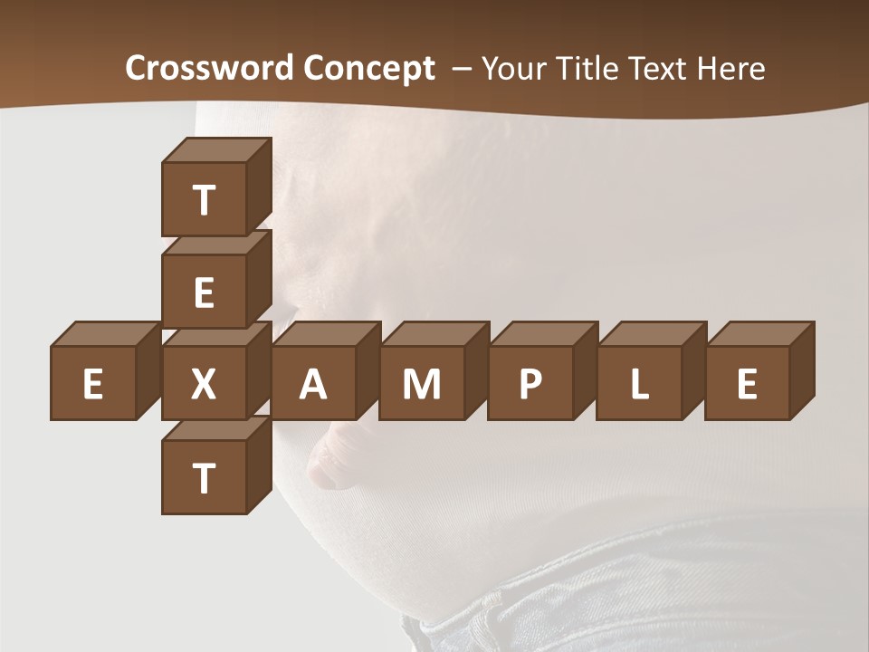 A Man Is Holding His Belly In His Jeans PowerPoint Template