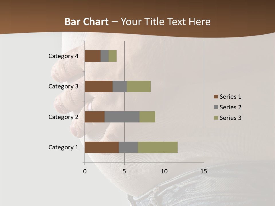 A Man Is Holding His Belly In His Jeans PowerPoint Template