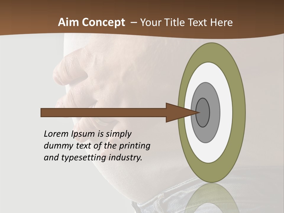 A Man Is Holding His Belly In His Jeans PowerPoint Template