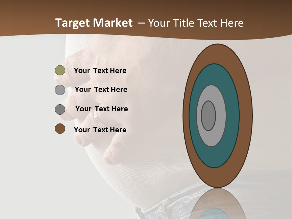 A Man Is Holding His Belly In His Jeans PowerPoint Template