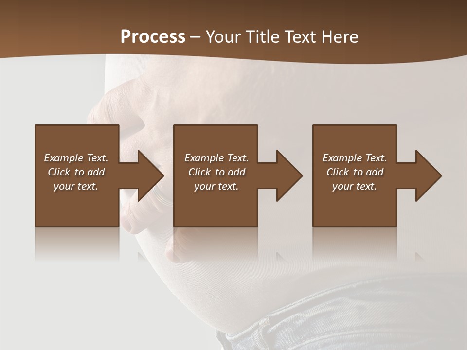 A Man Is Holding His Belly In His Jeans PowerPoint Template