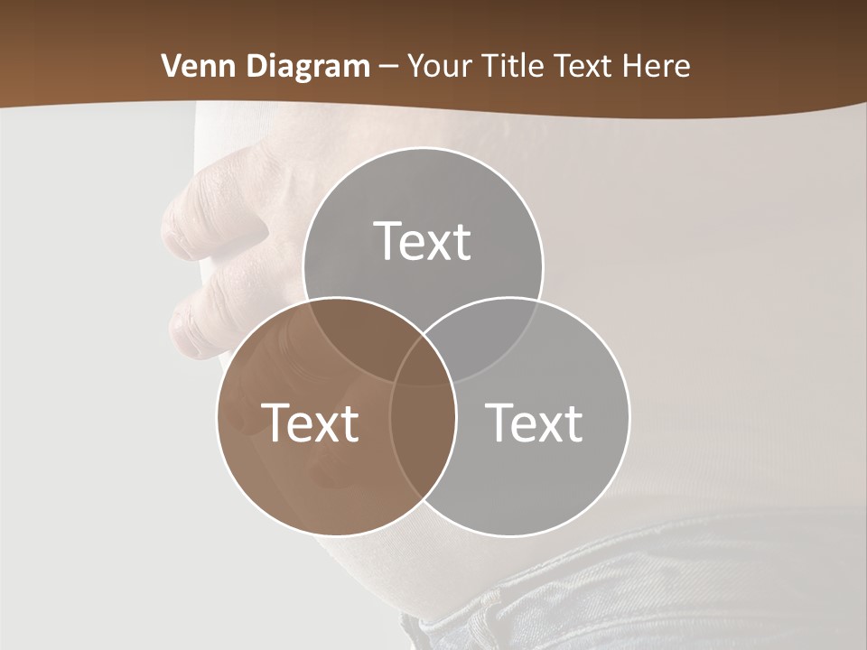 A Man Is Holding His Belly In His Jeans PowerPoint Template