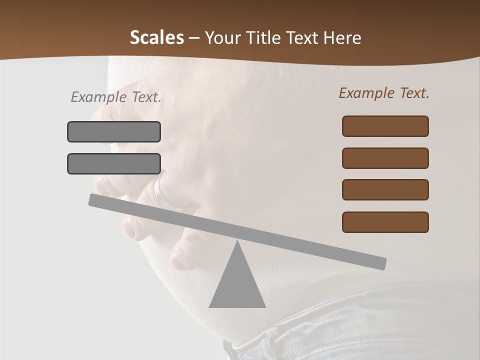 A Man Is Holding His Belly In His Jeans PowerPoint Template