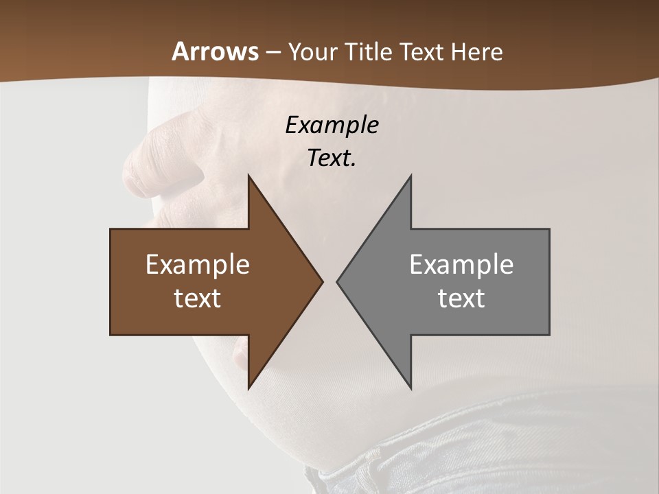 A Man Is Holding His Belly In His Jeans PowerPoint Template