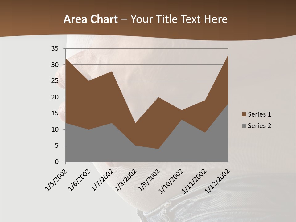 A Man Is Holding His Belly In His Jeans PowerPoint Template