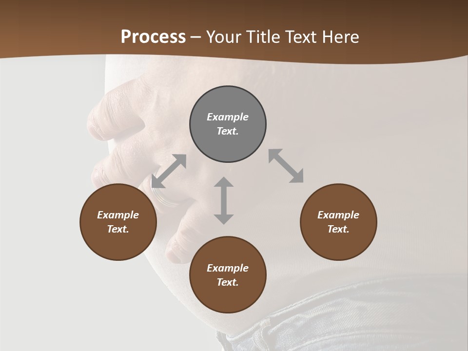 A Man Is Holding His Belly In His Jeans PowerPoint Template