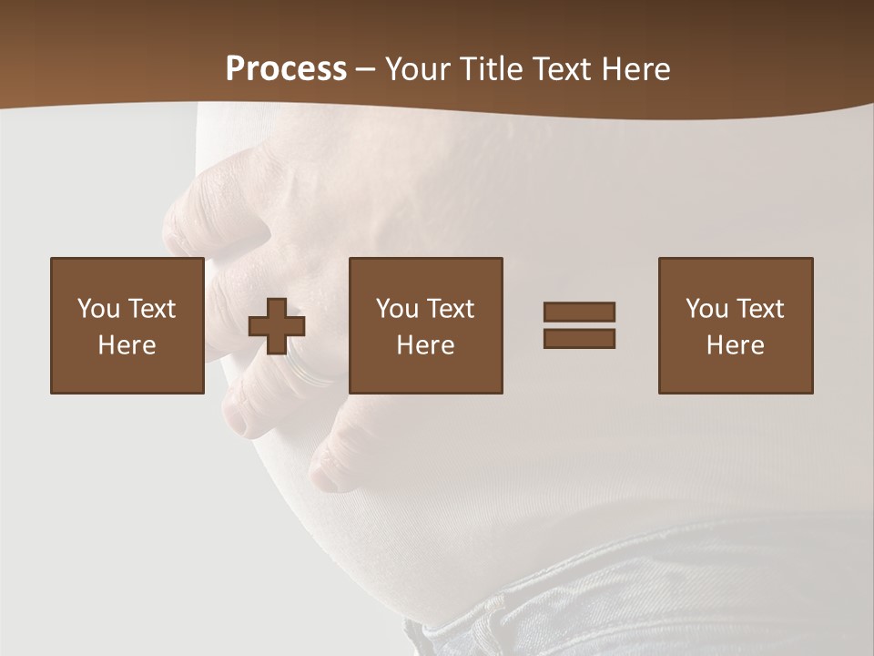 A Man Is Holding His Belly In His Jeans PowerPoint Template