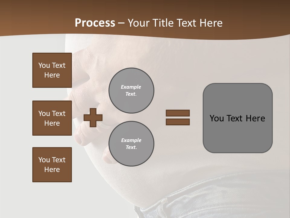 A Man Is Holding His Belly In His Jeans PowerPoint Template