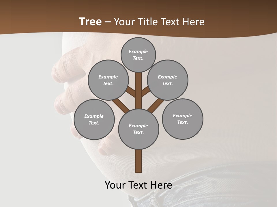 A Man Is Holding His Belly In His Jeans PowerPoint Template