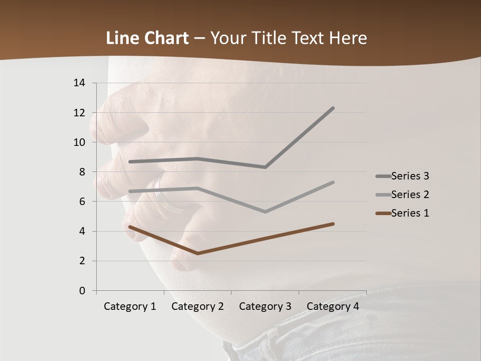 A Man Is Holding His Belly In His Jeans PowerPoint Template