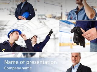 Oil Manager Collage PowerPoint Template