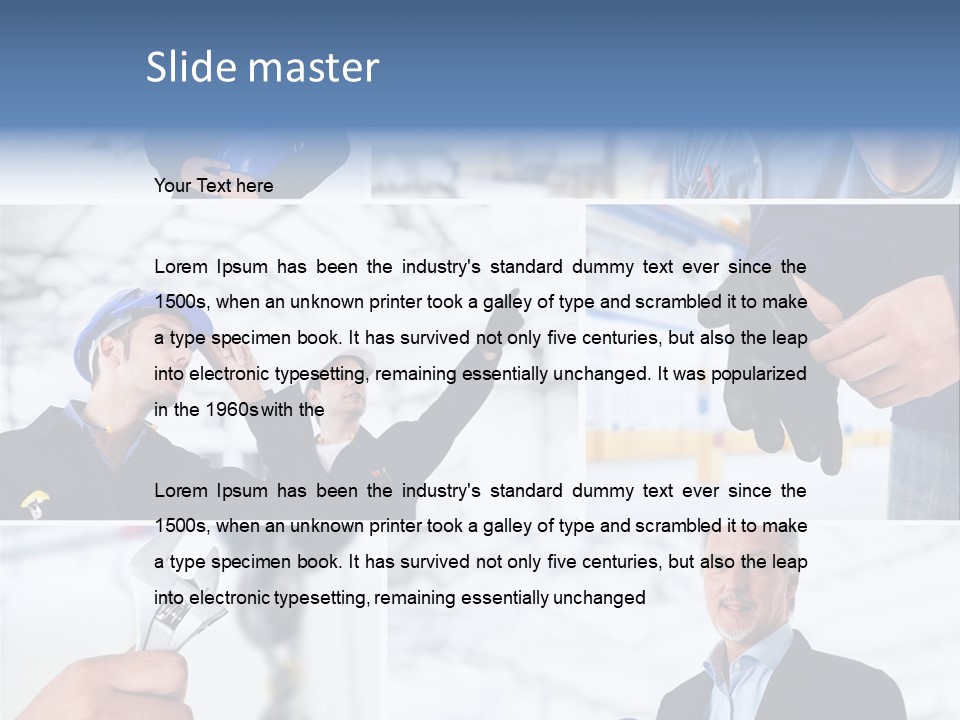 Oil Manager Collage PowerPoint Template