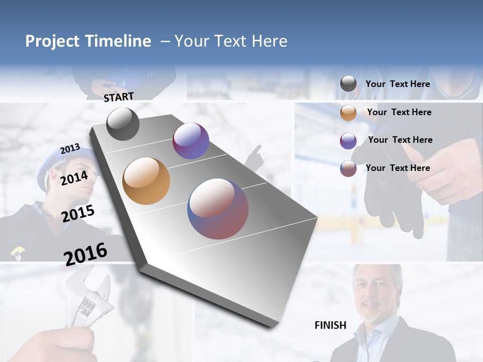 Oil Manager Collage PowerPoint Template