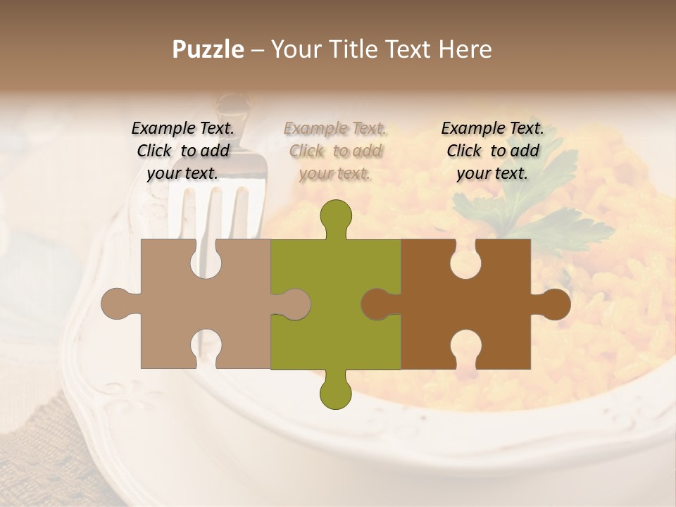 Light Cuisine Vegetables Gold PowerPoint Template