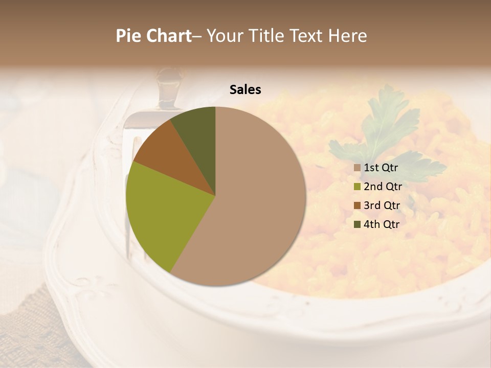 Light Cuisine Vegetables Gold PowerPoint Template