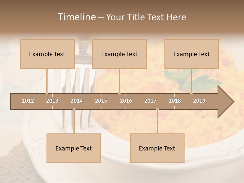 Light Cuisine Vegetables Gold PowerPoint Template