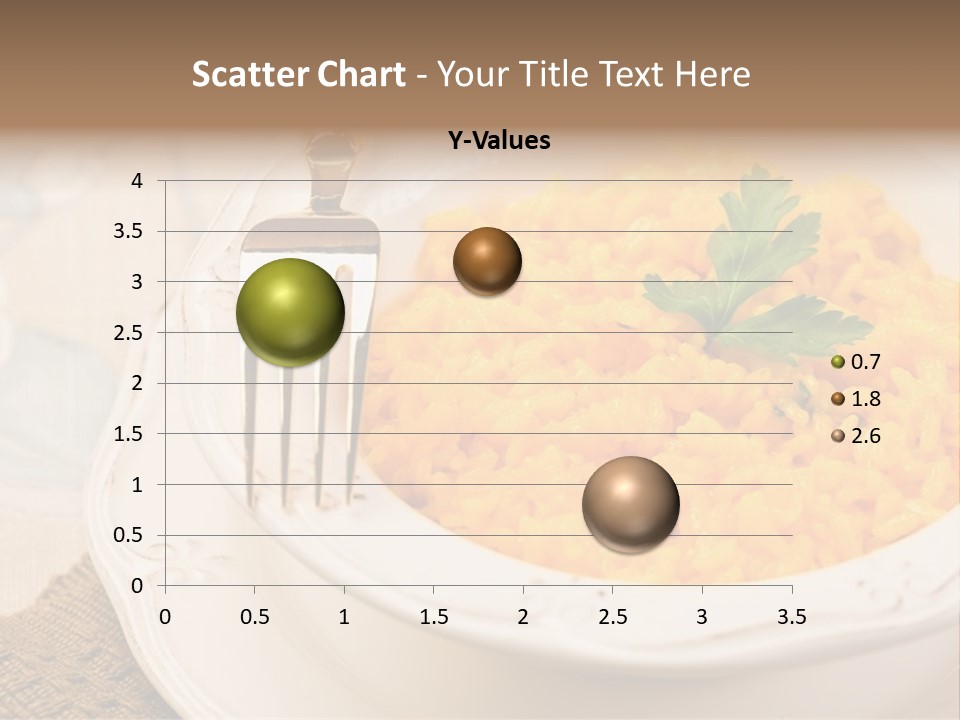 Light Cuisine Vegetables Gold PowerPoint Template