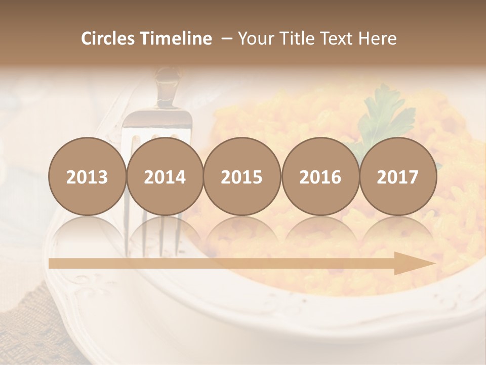 Light Cuisine Vegetables Gold PowerPoint Template